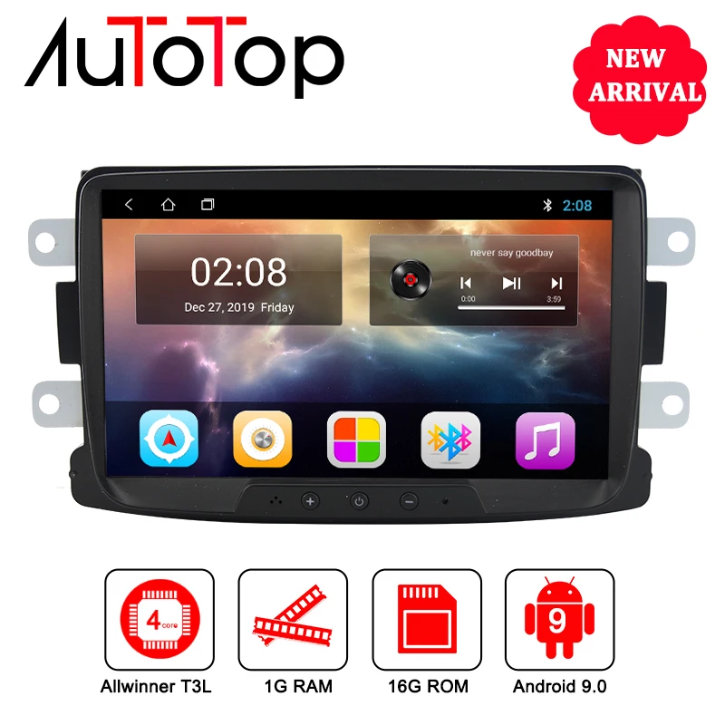 AUTOTOP Android 9 0 Автомобильный мультимедийный радиоплеер для Dacia Sandero Duster Renault Captur Lada Xray