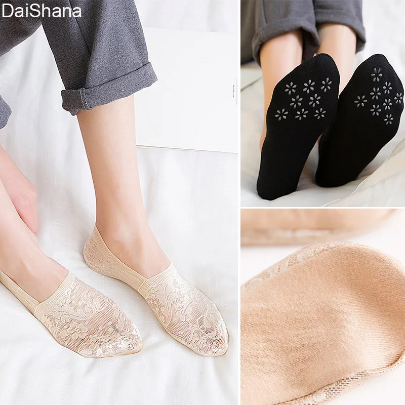 24 Hours Fast Ship Fashion Lace Flower Short Socks Women Girls Summer Socks Antiskid Invisible Ankle Socks Female Boat Socks