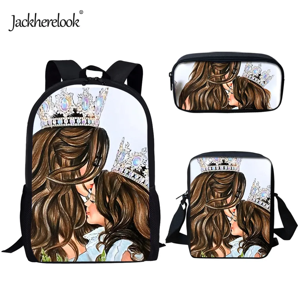 

jackherelook Women Large Capacity Backpack/Satchel Girls Campus Bookbag Durable School Bags 3pcs/Set Teenagers Schoolbag mochila