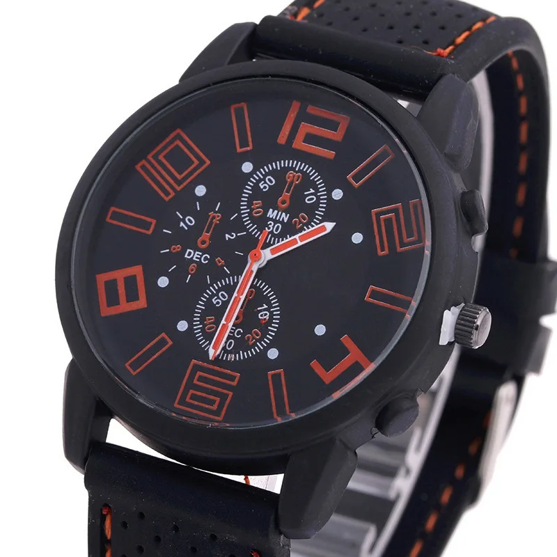 

2021 Popular Large Digital Casual Watch Men's Fashion Silicone Stitching Strap Men's Sports Watch watches for men