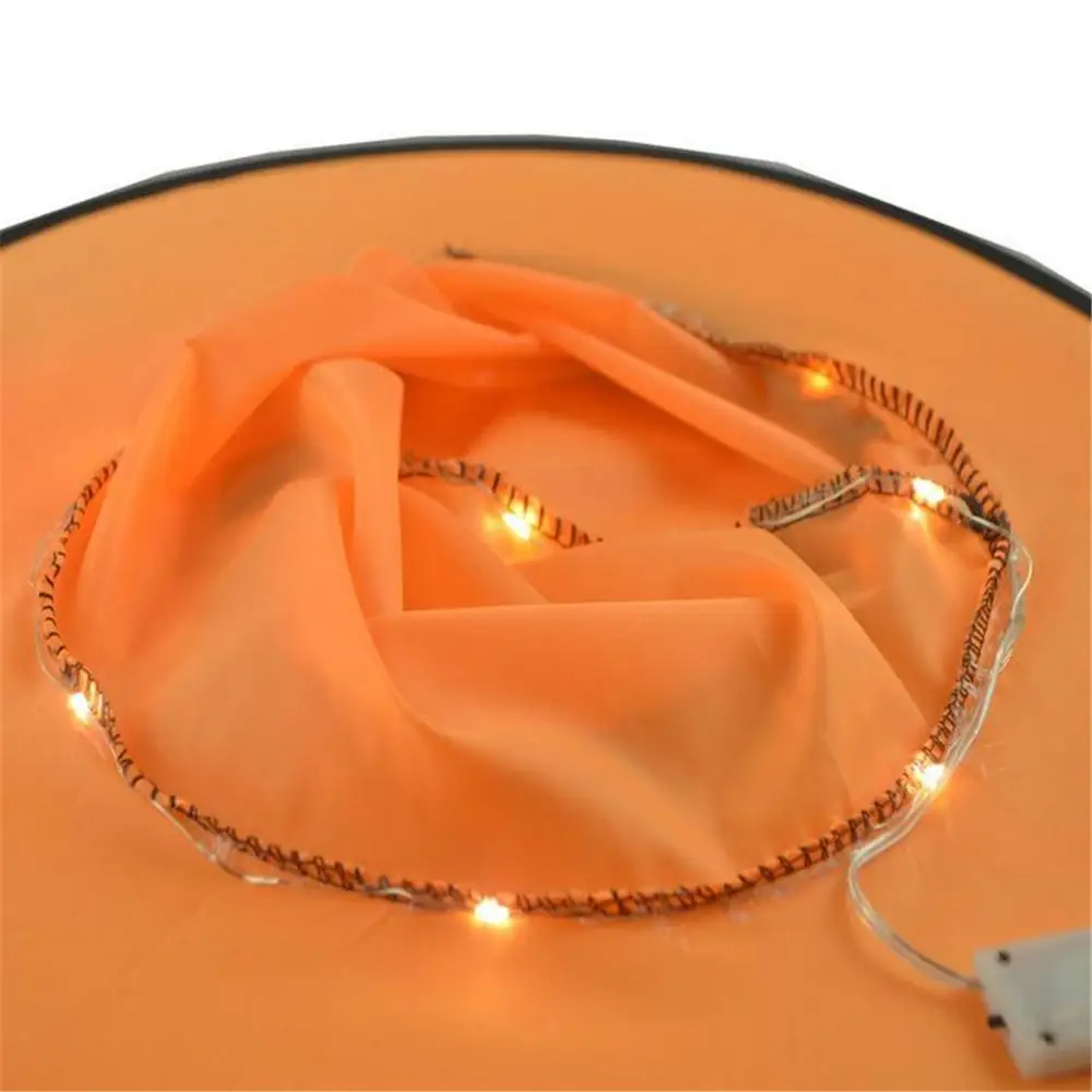 1 шт. оранжевые светящиеся шляпы ведьмы шляпа маскарада волшебника головные