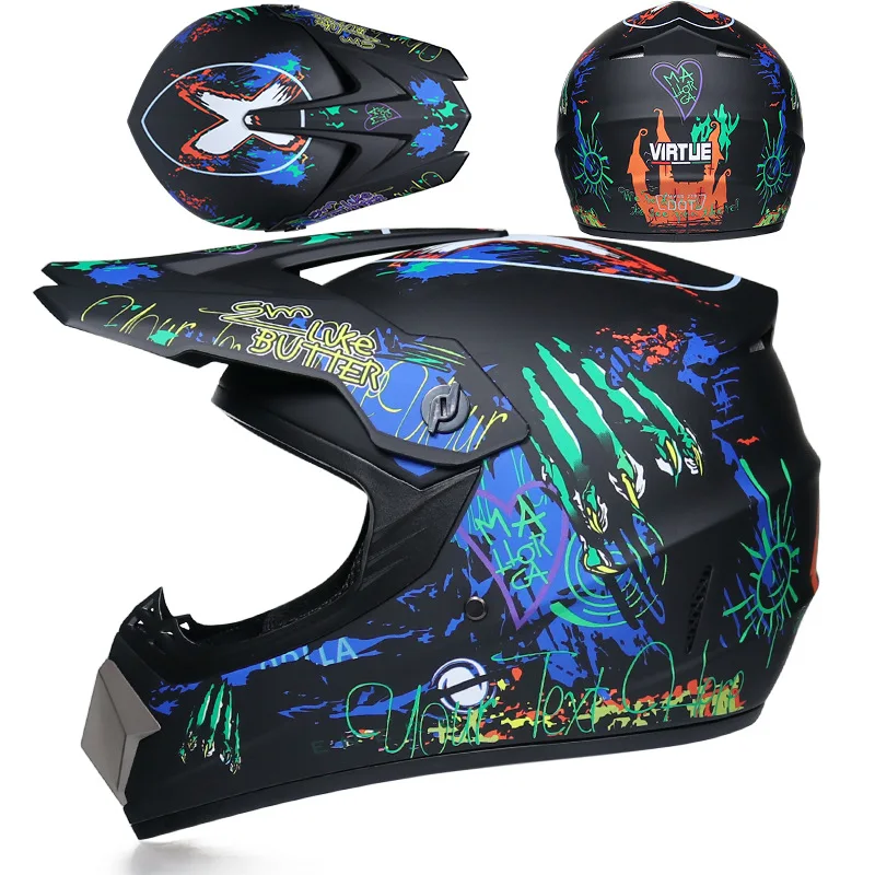 Крутой мотоциклетный шлем для мотокросса MTB унисекс фиолетовый Capacete Moto Casco Dot