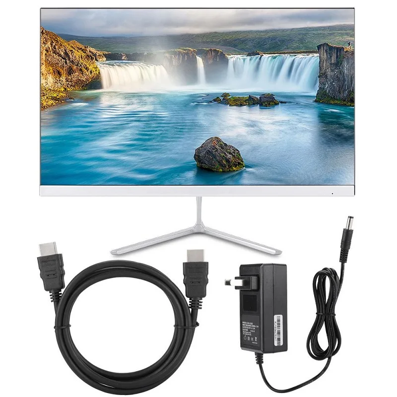 23,8 дюймов 1920*1080 игровой телевизор HD монитор HDMI VGA компьютерный экран дисплей 16:9 светодиодный полноэкранный экран для просмотра фильмов - Цвет: US Plug