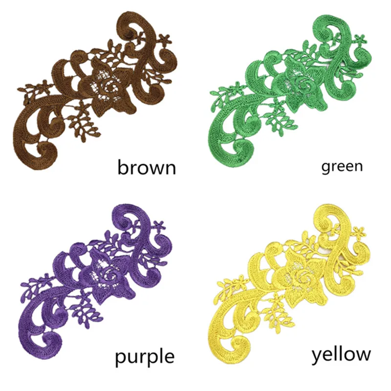 10 шт. разноцветные кружевные патчи с цветочной вышивкой | Дом и сад