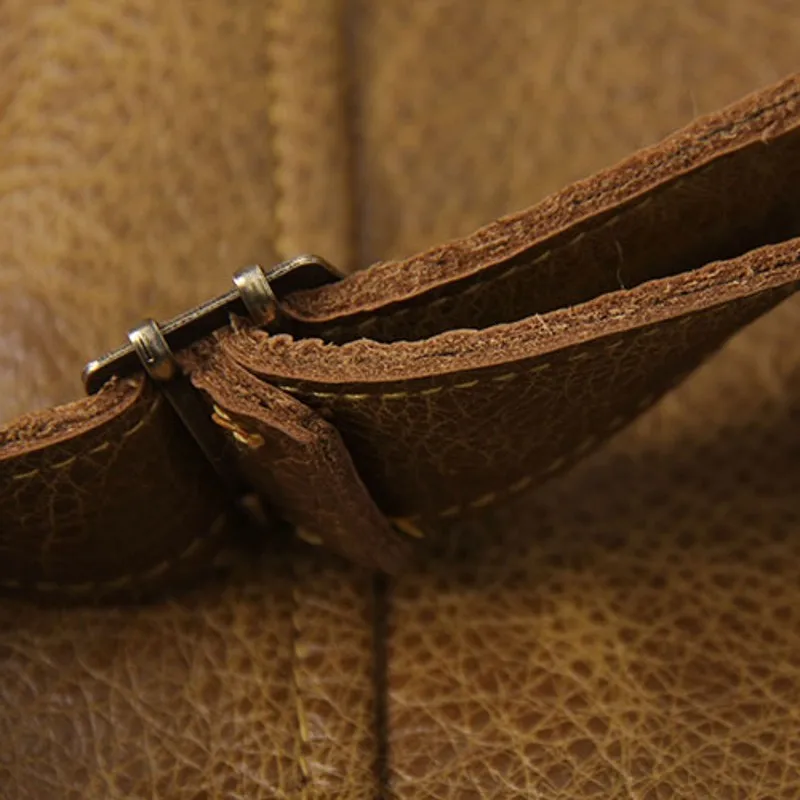 

2020 new men's autumn cattle leather vest short skirt sleeveless jacket pocket luxury leather jacket simple button vest