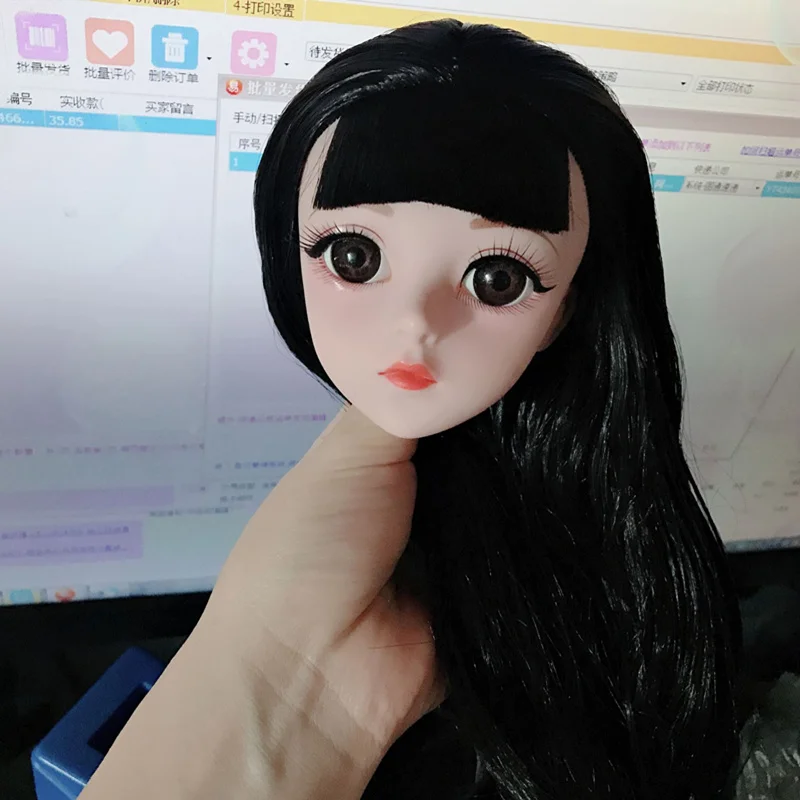 22 суставов карие глаза 60 см Bjd кукла часть телесного тела с куклы макияжем для