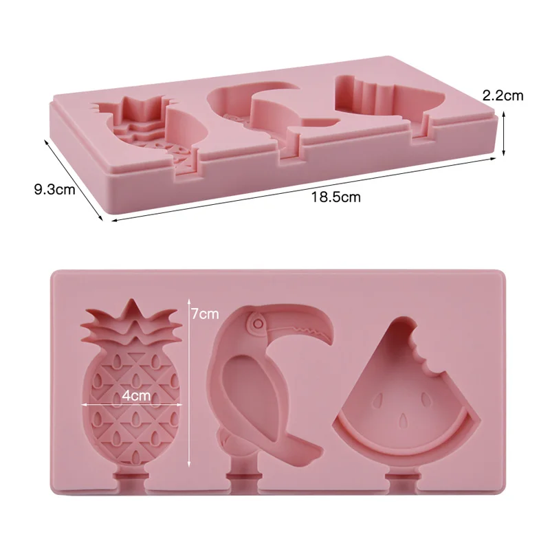 Silicone Ice Cream Mold with Cover Popsicle Lids and Plastic Sticks Reusable DIY Pop for Kids Molds | Дом и сад