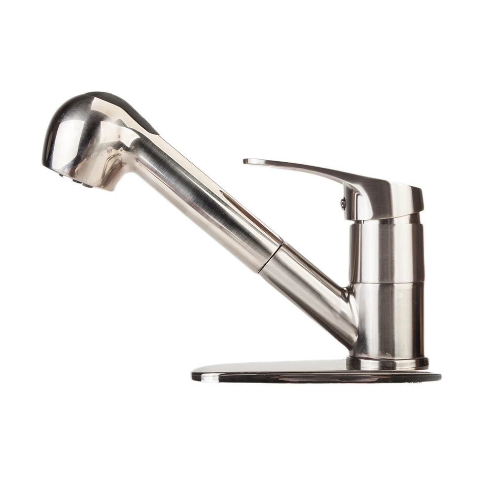 

All Copper Kitchen Pull Out Faucet Drawbench/Chromeplate Mixer Tap Rotatable Design Easy Install Dismantle[US-Stock]