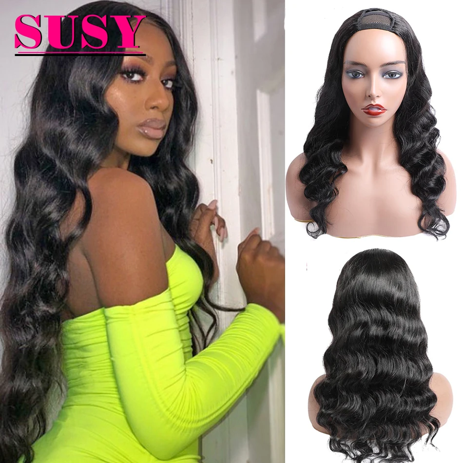

Middle U Part Wig Human Hair With Clips Loose Deep Wave Peruvian Remy Hair U Part Wig Human Hair For Black Women Full Long