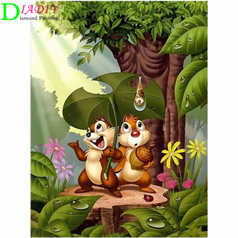 

Full Square/Round Drill 5D DIY Diamond Painting "Cartoon Squirrel" 3D Rhinestone Embroidery Cross Stitch Wall 5D Home Decor