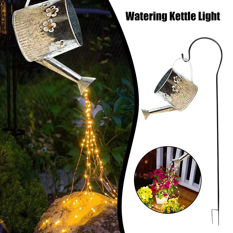 

Artistic Garden Art LED Light Outdoor Garden Fairy Light Outdoor Decor with Watering Can DSD666