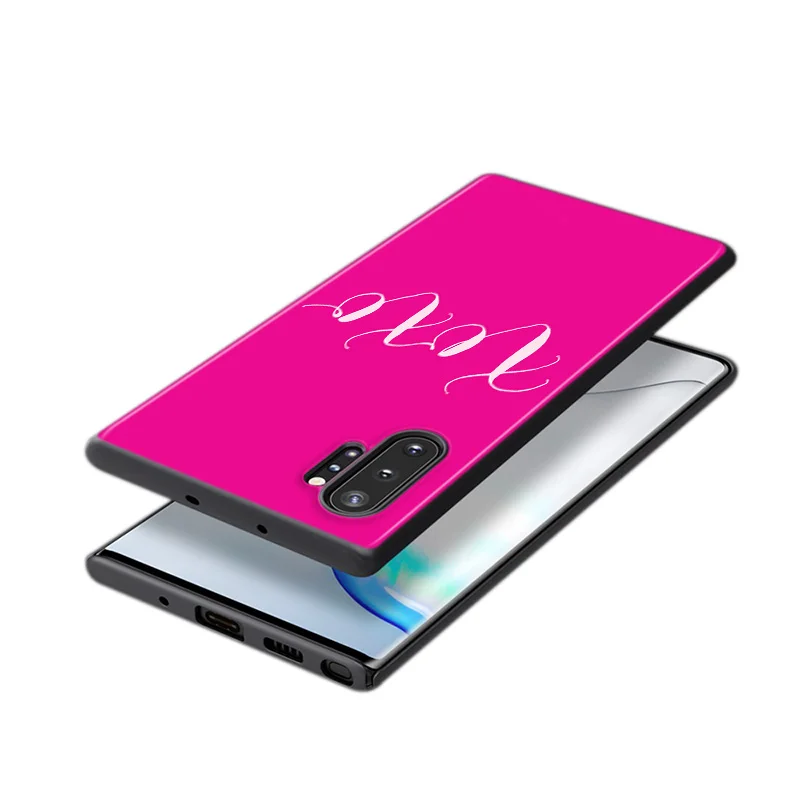 

Pink Love Conquers For Samsung Galaxy Note 20 Ultra 10 9 8 S10 S10E S9 S8 S7 Plus Pro 5G Black Phone Case