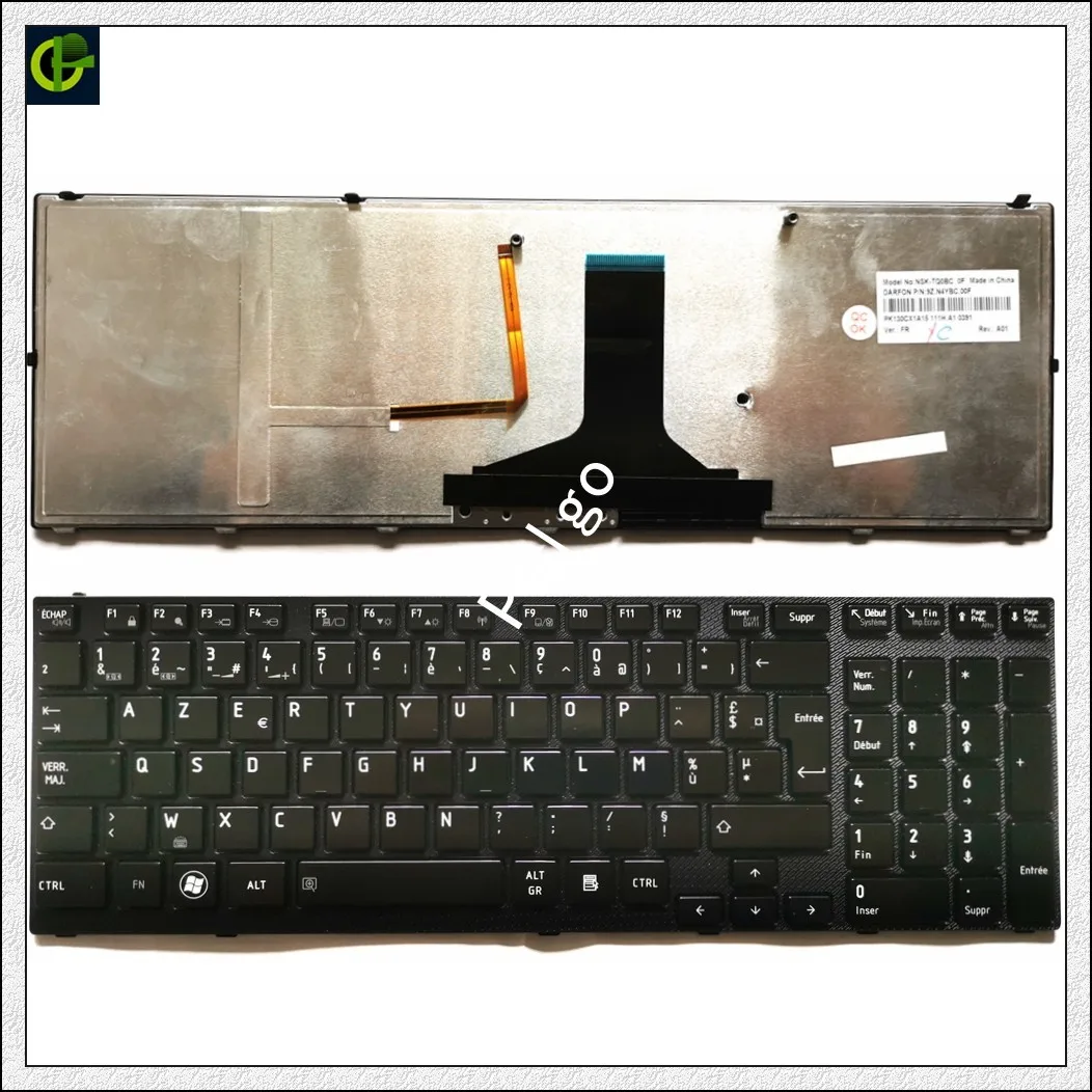 Французская Azerty клавиатура с подсветкой для TOSHIBA Satellite P770-10E P770-116 P770-117 P770-13J P750-119 FR |