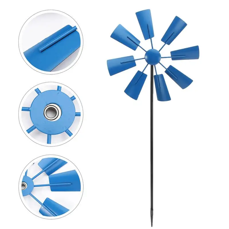 1pc Wind Spinner Decorative Windmill Iron Yard Plug-in Winnower Garden Ornament | Дом и сад