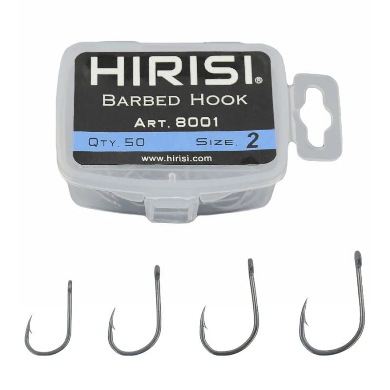 

50 Pcs/Box 2# 4# 6# 8# Fishing Hook Stainless Steel Soft Bait Single Barbed Hooks Crank Hooks Fishing Accessories