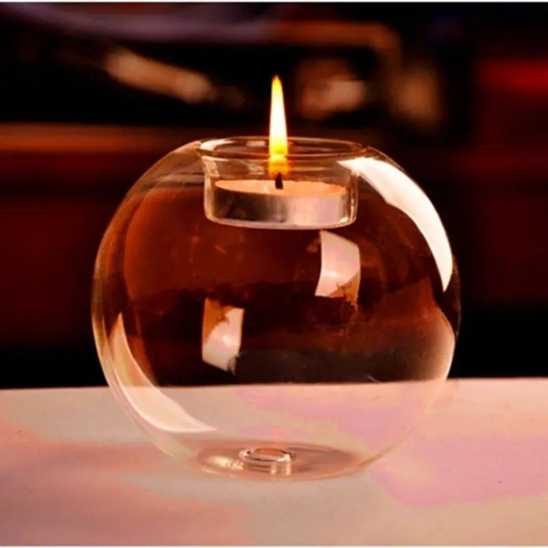 

Fashion Crystal Glass Candle Holder Romantic Wedding Bar Party Home Decor Candlestick