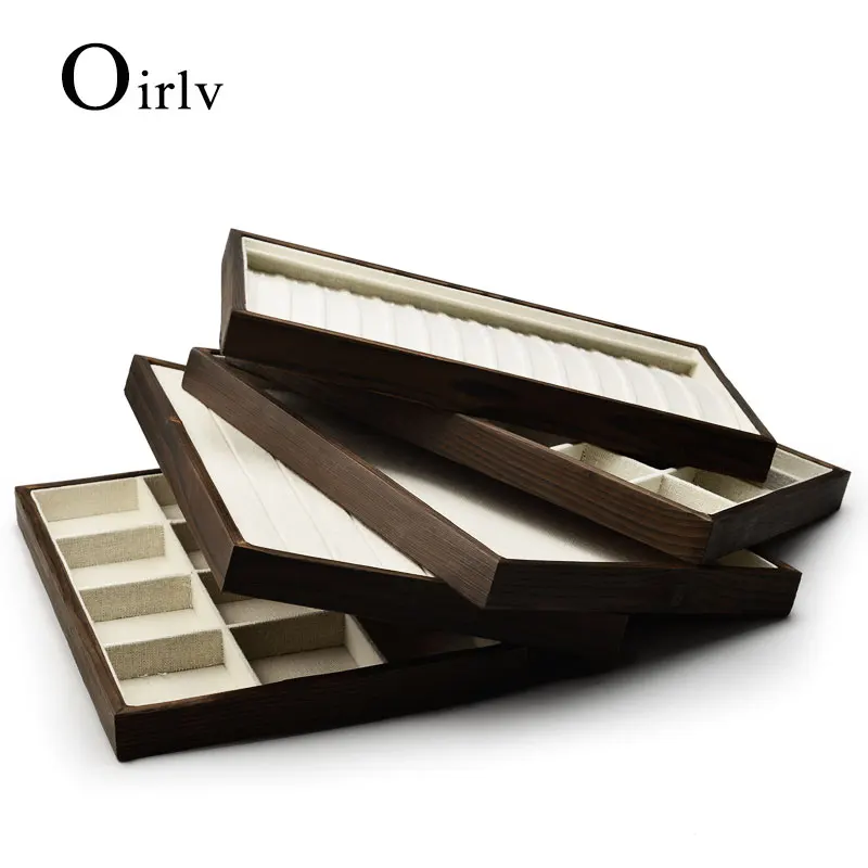 

Oirlv Wooden Earrings Tray Pendant Necklace Tray Watch Tray Jewelry Tray Jewelry Organizer Jewelry Storage