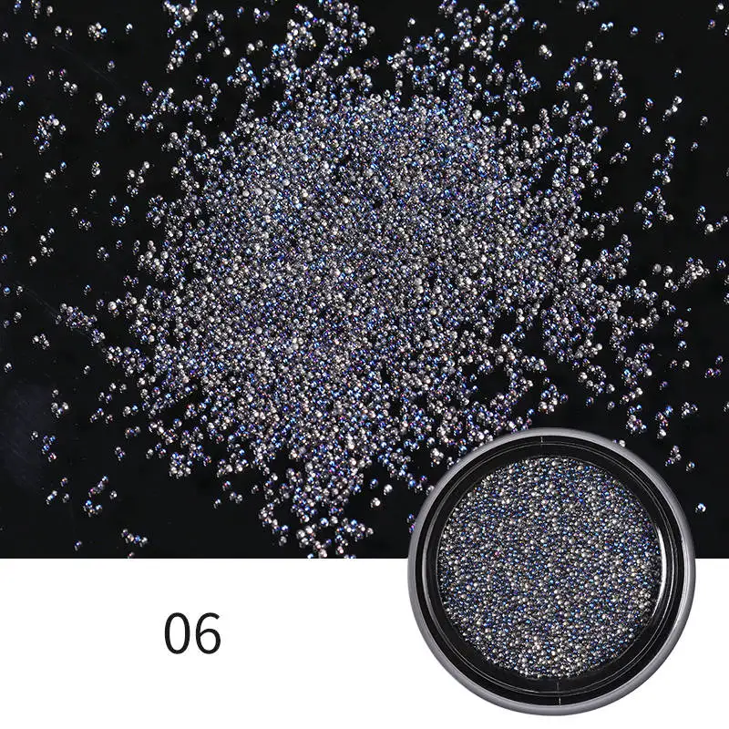 Beads 06 Блестящие микро-Стразы для ногтей с острым дном 3D маникюрные украшения для ногтей Хрустальные мини-бусины аксессуары для ногтей - Цвет: Beads 06