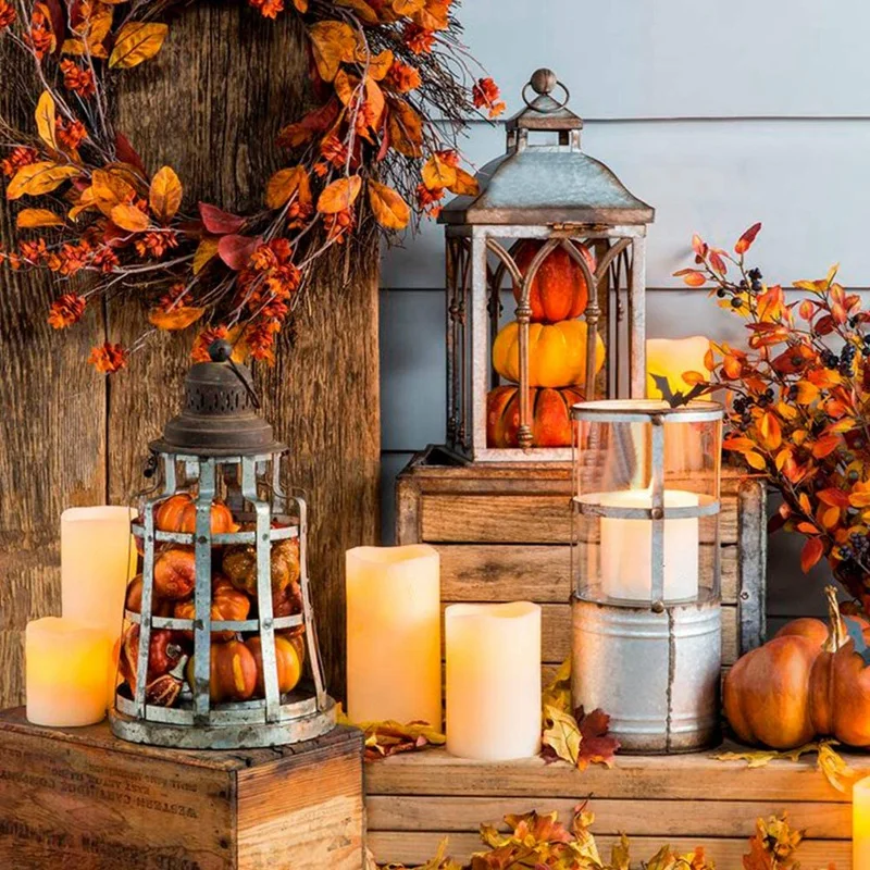 

266 Pcs Fall Decor ,Artificial Maple Leaves,Pumpkin,Acorns,Pine Cones,Gourds,for Thanksgiving Halloween Christmas Decor