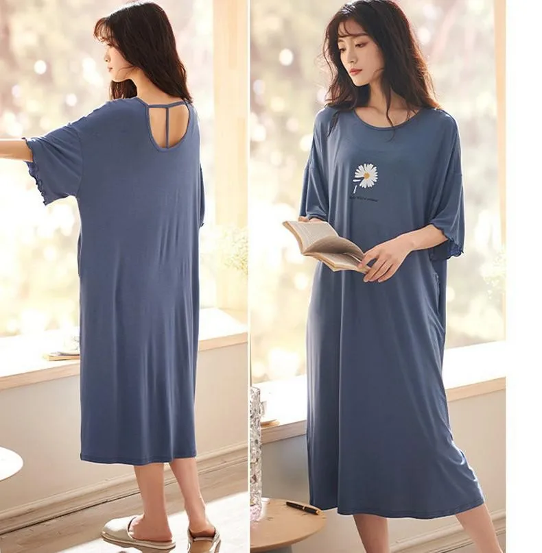 

Novelty Clothes Cosy Sleepwear Women Nightgowns Dressing Gown Summer Nightdress Modal Nighty Sleepshirt Soft Pijamas Pyjama