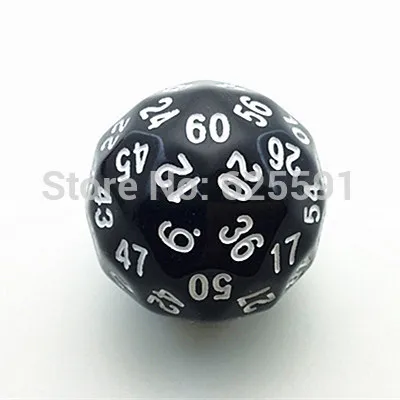 T &amp G игральные кости Высокое качество Черный 60 сторонний D60 большие игрушки DND rpg