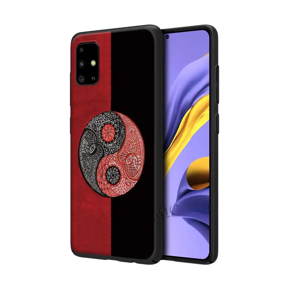 

Soft Cover For Samsung Galaxy A51 A50 A71 A21s A70 A10 A30 A20e A40 A31 A41 Black Phone Case Yin Yang Gossip Chinese Mystical