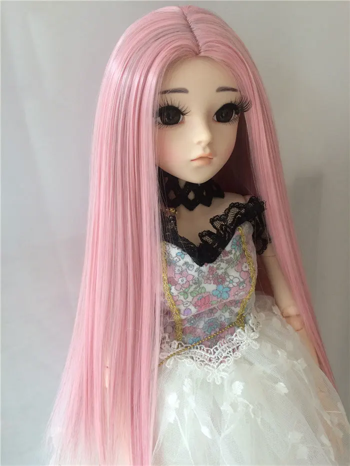 5 only wig 1/3 1/4 1/6 1/8 bjd sd кукла длинные прямые волосы высокотемпературные волосы синие куклы парик мульти-цветная кукла аксессуары - Цвет: 5 only wig