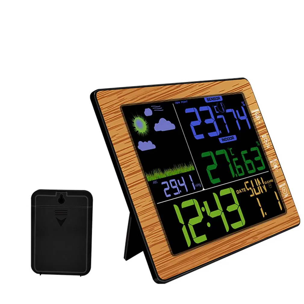 Метеостанция с цветным дисплеем уличный датчик давления воздуха барометр