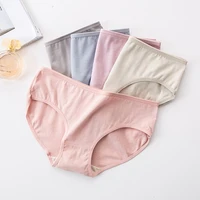 5pcs women panties soft pure cotton comfort underwear low waist girls fashion solid breathable briefs ladies seamless intimate