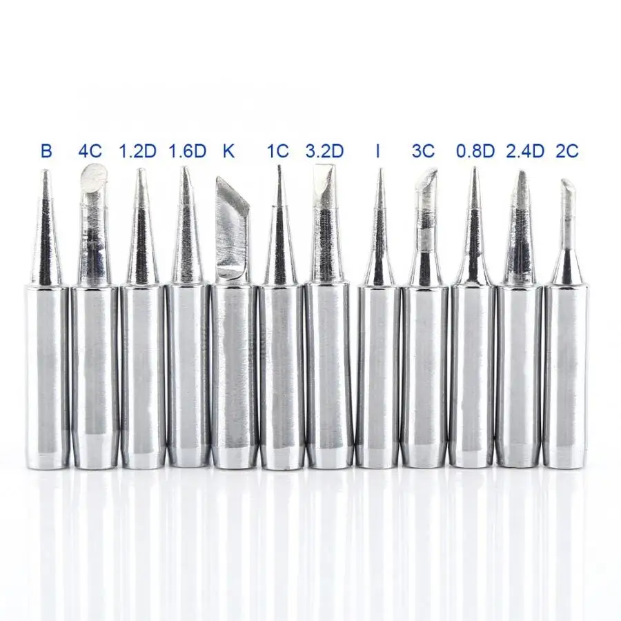 12 шт. наконечник для паяльника без свинца серебристая медь 900M-T + Корпус подходит