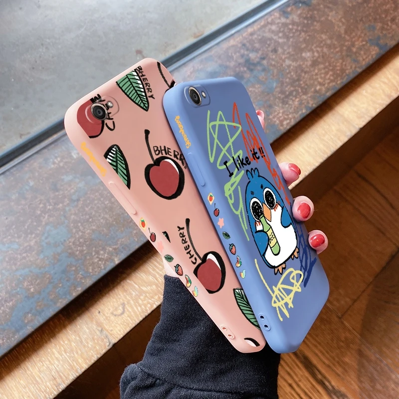 

For Y55 Y55s Y55L Y55A Y66 Y65 y31 y51a Case with Fruit animal pattern back cover Fall prevention casing