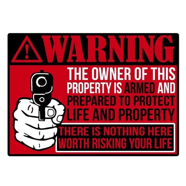 

There Is Nothing Here Worth Risking Your Life! Vintage Metal Tin Signs Decor Wall Decoration Large :12X 8 Inches