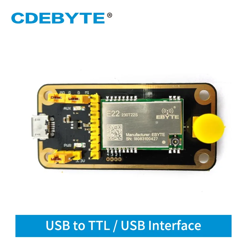

SX1262 Test Board Kits LoRa Module 22dBm 5km Long Distance Transceiver E22-230TBL-01 USB Development Board Wireless Module RF