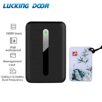 10000 users 125khz 13 56mhz dual frequency access control card reader ip68 waterproof rfid card reader access controler