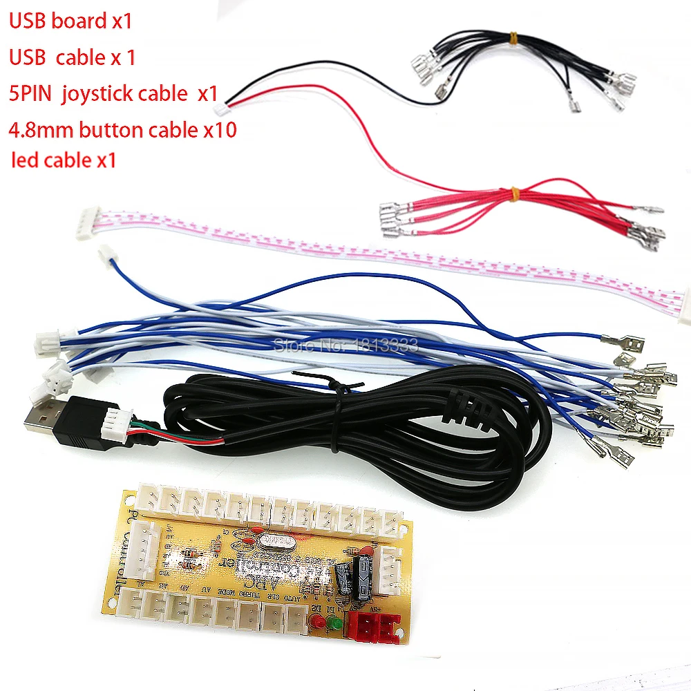 Нулевой задержкой Плата USB 5V светодиодный подсветка кнопки Управление PC/Raspberry Pi