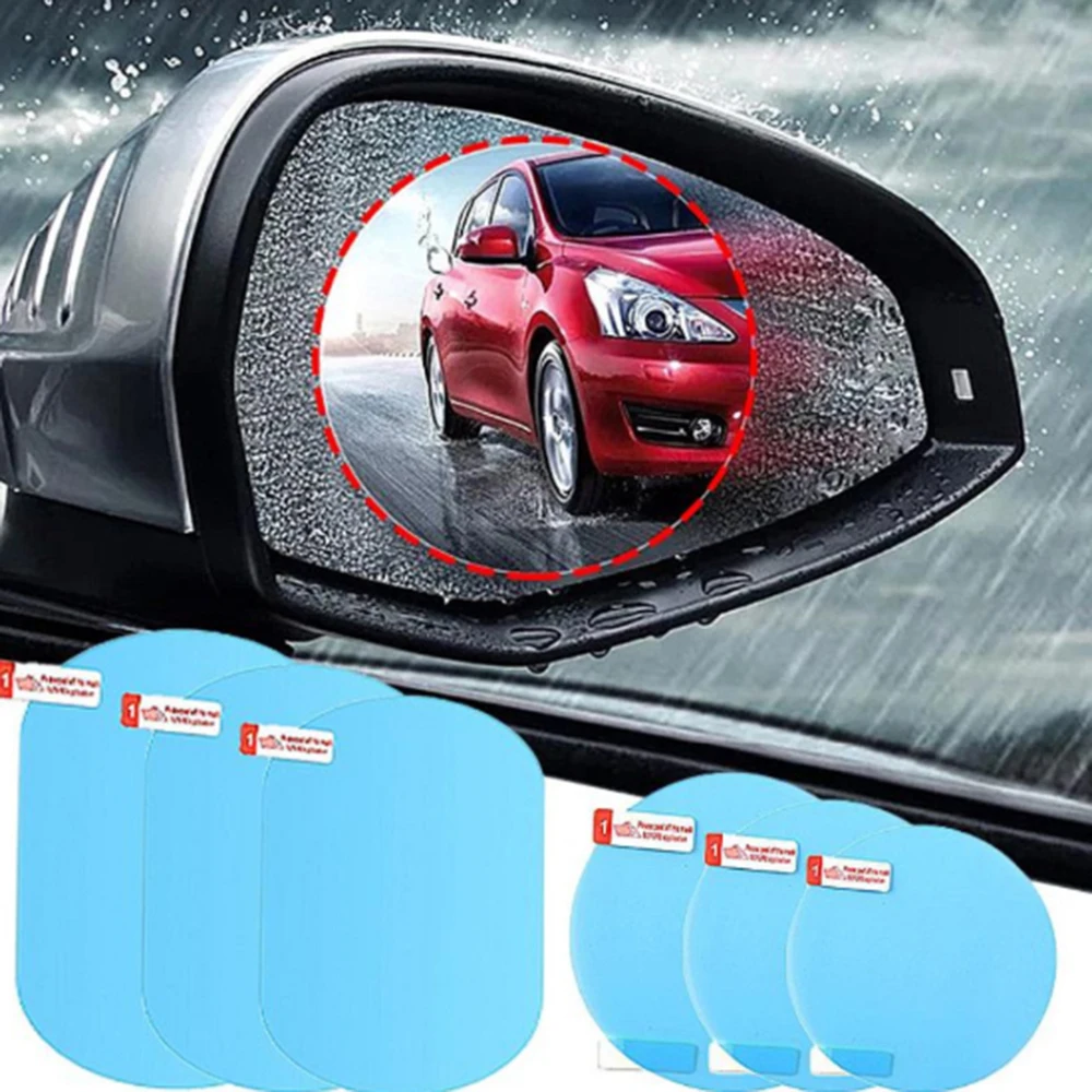 

2 Pcs/Set Car Rear Mirror Protective Film Anti Fog Window Clear Rainproof Rear View Mirror Protective Soft Film