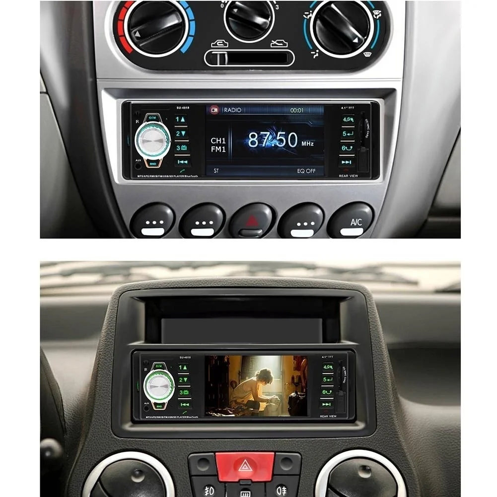 Автомагнитола 5 мп MP3 MP4 плеер 4 1 дюйма HD TFT 12 в FM/USB/SD/поддержка Bluetooth дистанционное