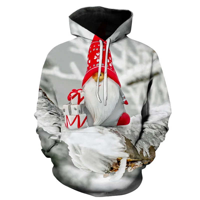 2019 Autumn Newest Men Hoodies Christmas Series Crystal Ball 3D Digital Print Sweatshirt Youth Trend Long Sleeve Pocket Pullover | Мужская