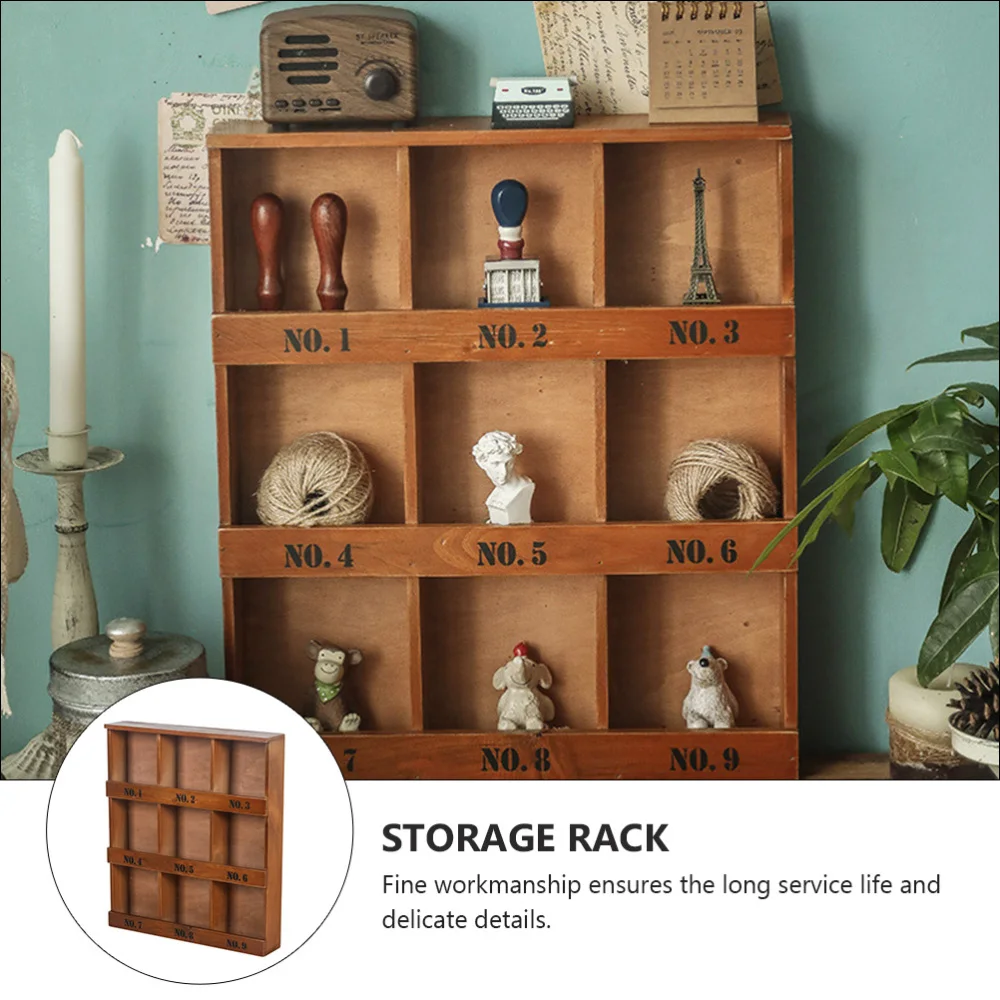 

1pc Household Storage Rack Sundries Organizer Wooden Sundries Storage Shelf
