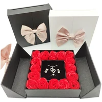 rose space blackwhite gift box event party favors wedding birthday rose flower christmas valentines day mothers day girl gifts