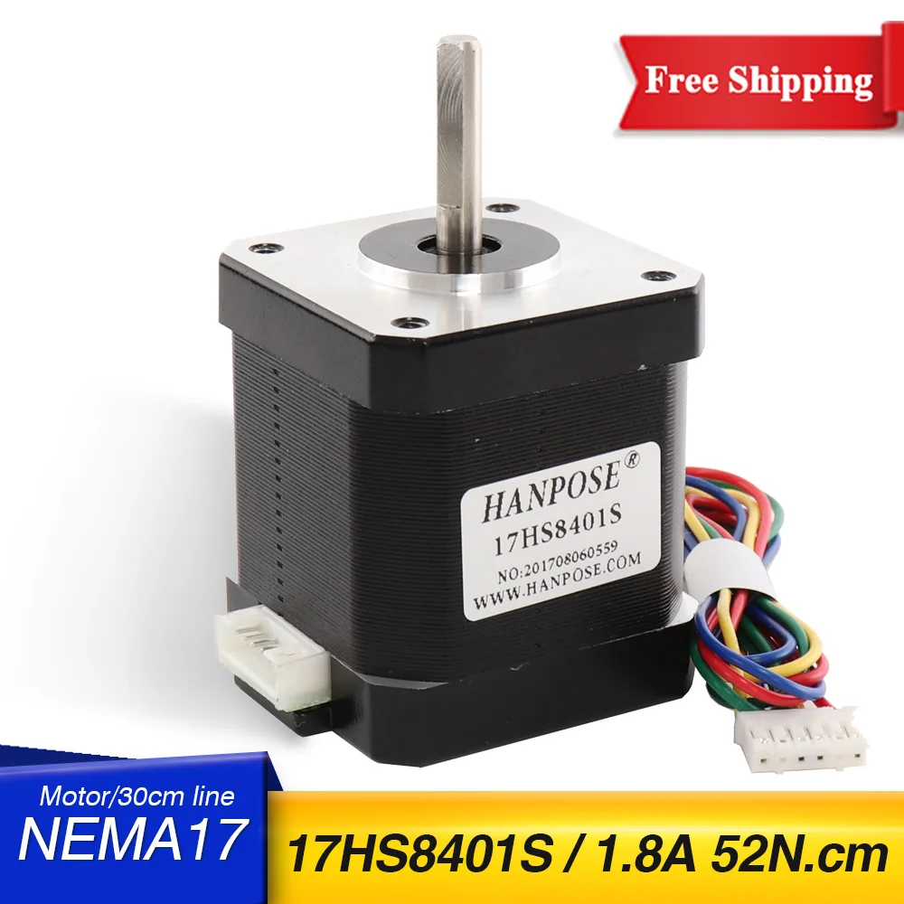 10 шт. 1.8A Nema 17 42BYGH 1.7A (17HS8401S) двигатель для ЧПУ XYZ шаговый 3D принтера 4 свинцовый 48