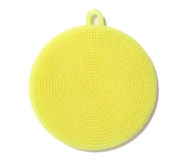 yellow Новые чистящие щетки, мягкие силиконовые подушечки для посуды, миски, кастрюли, волшебные губки, чистящий инструмент для приготовления пищи, кухонные аксессуары - Цвет: yellow