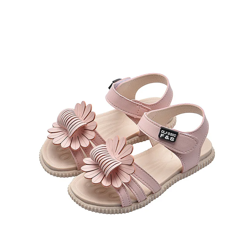 

Summer Girls Sandals Flowers Sweet Soft Children's Beach Shoes Little Girl Toddler Shoes Princess Shoes Fashion Cute Wild Style