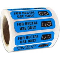 for rectal use only stickers 1 5 x 38 fluorescent blue stickers with permanent adhesive 500 labels per roll