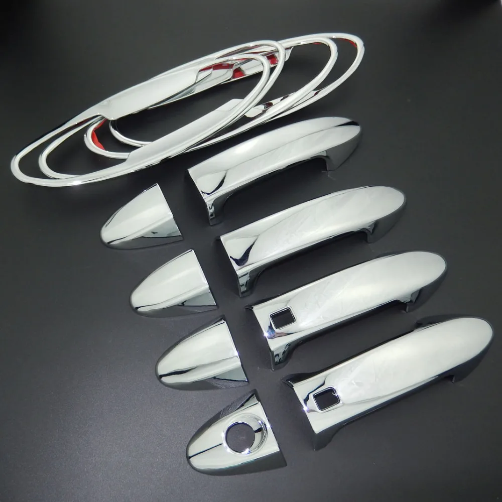 For Ford Fiesta 2009-2016 ABS Chrome Styling Side Door Handle Cover &amp Bowl Decoration Trim 2010 2011 2014 2015 | Автомобили и