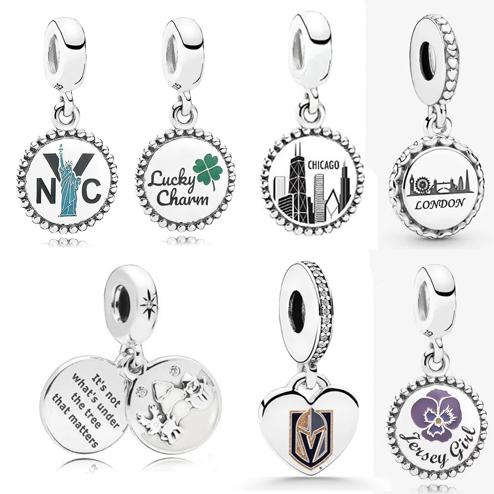 Новинка 2020 Серебро 925 Чикаго клевер подвеска-Статуя Свободы Идеальный