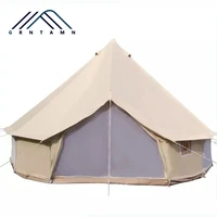 gr 4 season cotton canvas bell tents waterproof tipi luxuty safari family party tent with stove jacket on the wall festival tent