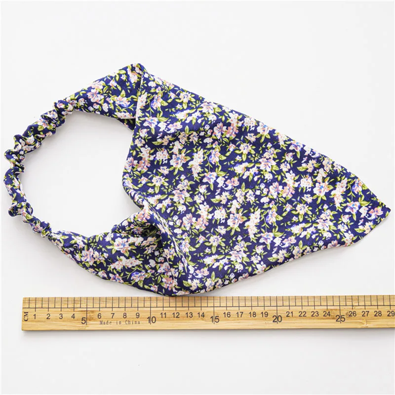 

Summer Women's Triangle Scarf Elastic Headband Elastic All-match Turban Hair Accessories Floral Wrap Turban Pastoral Style