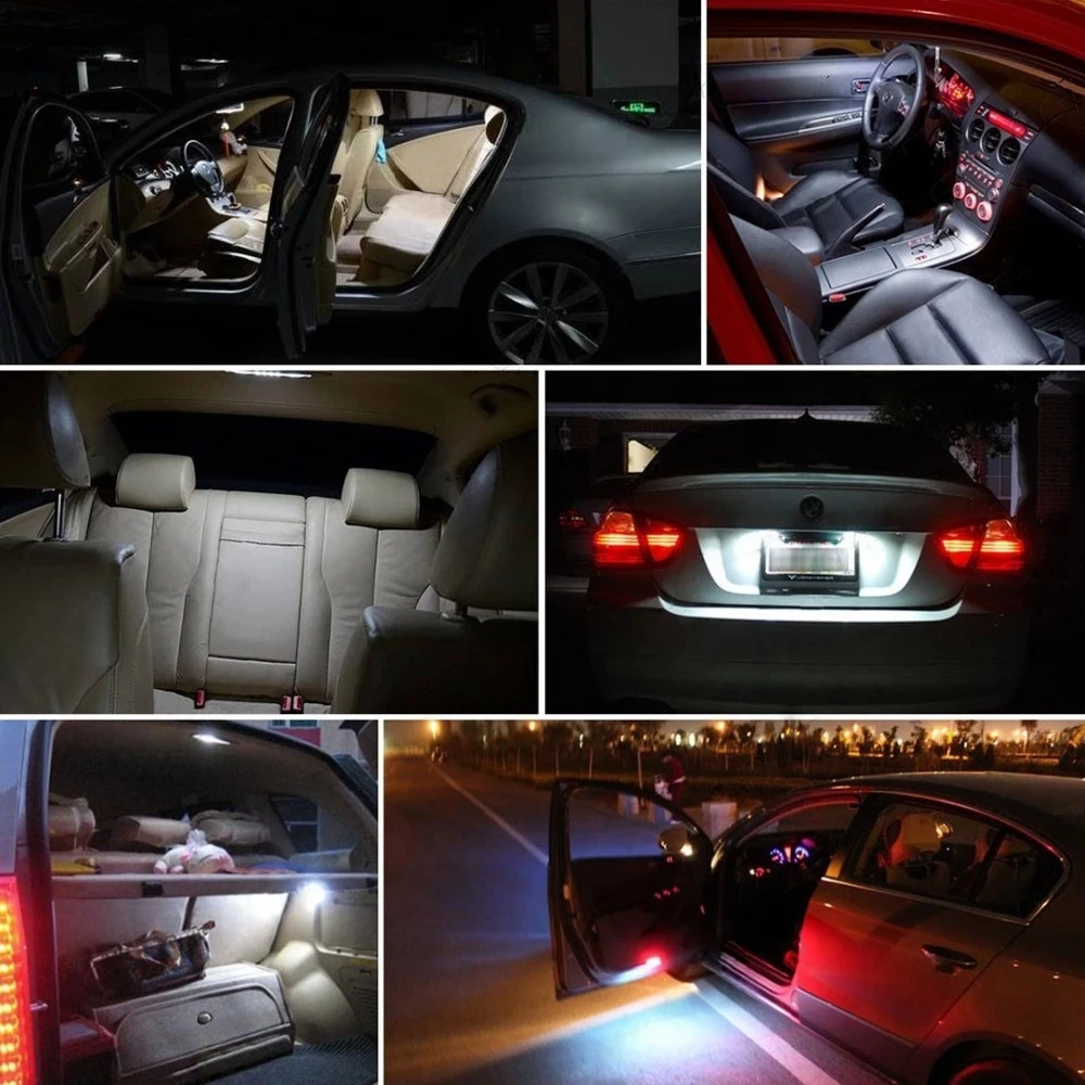 VANSSI 10 шт. W5W T10 194 Светодиодные лампы 168 175 2825 Автомобильный интерьер купольная