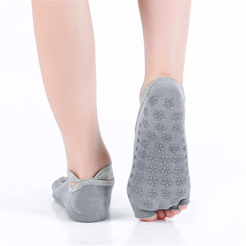 

Yoga Socks Toeless Non Slip Sock For Women Ballet Barre Dance Elastic Fabrics With Grip Soft fabric
